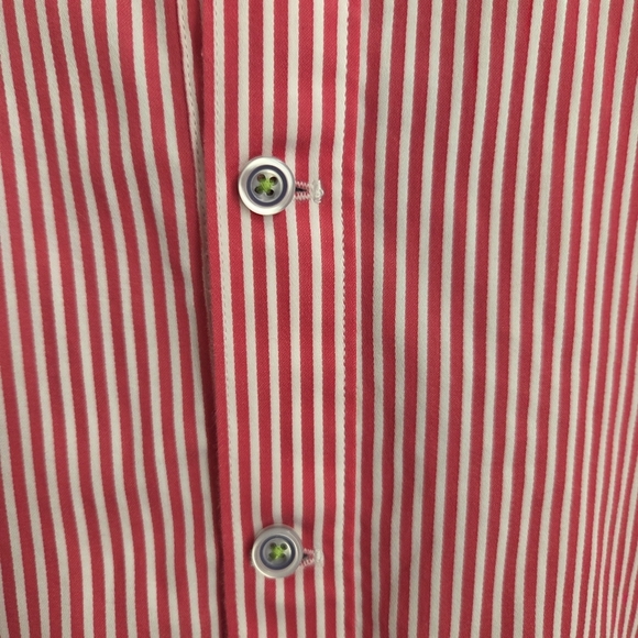 Robert Graham X Red and White Dress Shirt Size Med - Picture 10 of 10